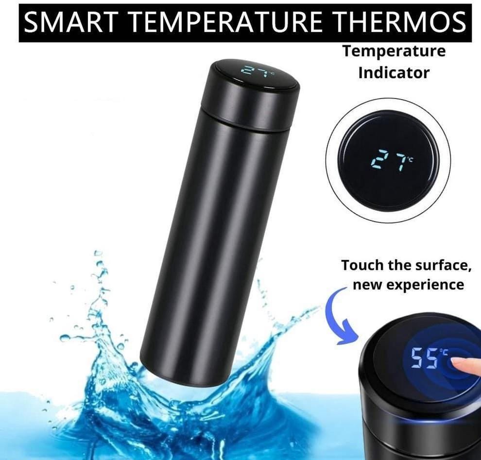 Smart Vacuum Insulated Water Bottle with LED Temperature Display.